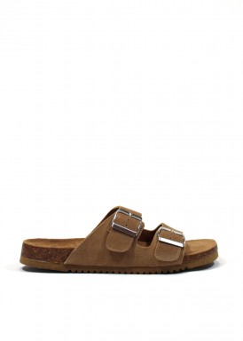 Sandalia CRO para hombre de serraje color camel. XTI