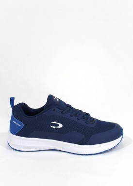 Zapatilla deportiva Azul Real hombre running , con piso blanco de John Smith.