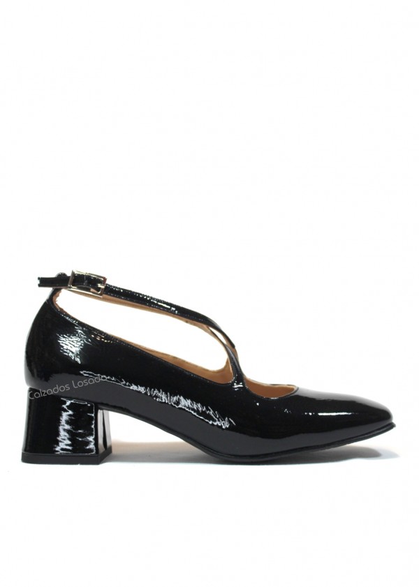Zapatos de charol top con tacon