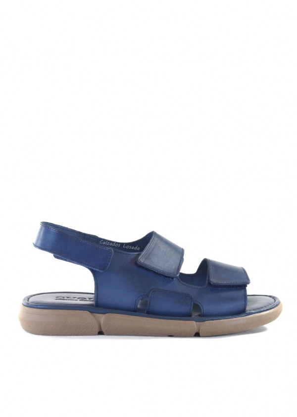 Sandalia de piel Color azul CUQUE