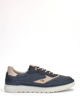 Zapato deportivo con cordón elástico. Azul marino. Fluchos.