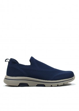 Zapatilla hombre, elásticos laterales. Piso ligero. Azul marino. DOCTOR CUTILLAS.