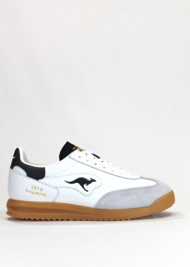 Zapatilla deportiva mujer de piel. Blanco. Kangaroos.
