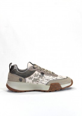 Zapatilla deportiva casual estampado beis. ANEKKE