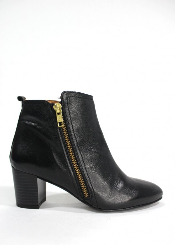 BOSETTINI - Botín cremallera exterior, negro, tacón 5 cm. Bosettini.|  Calzados Losada
