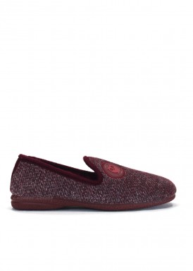 Zapatilla de casa cerrada para hombre. Burdeos. Marpen Slippers