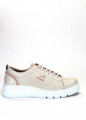 Zapatilla deportiva mujer comodidad absoluta. Beis. FLUCHOS.