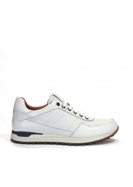 Zapatilla deportiva casual de piel para hombre. Hielo. KANGAROOS.