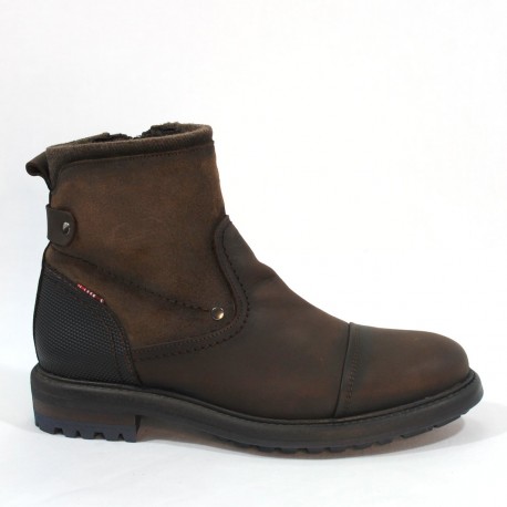 TOLINO - Bota de cremallera de hombre de piel y nobuck, marrón . Tolino|  Calzados Losada