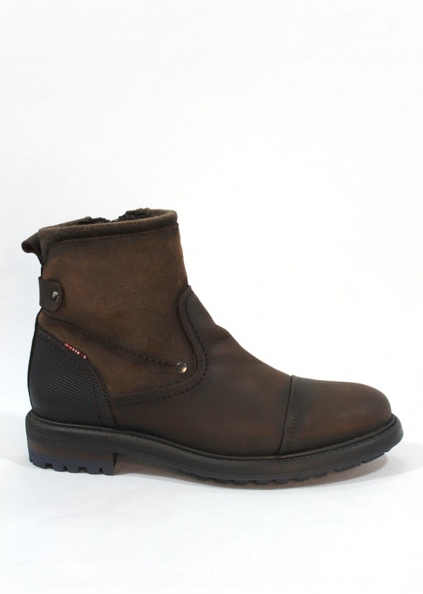 TOLINO - Bota de cremallera de hombre de piel y nobuck, marrón . Tolino|  Calzados Losada