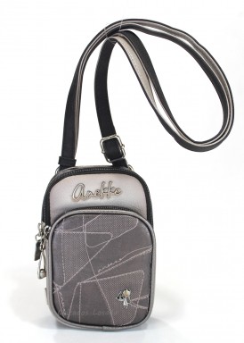 Bandolera movil gris-beis. ANEKKE.