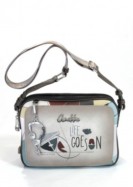 Bandolera mediana taupe. ANEKKE