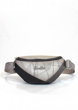 Riñonera taupe-marrón. ANEKKE.