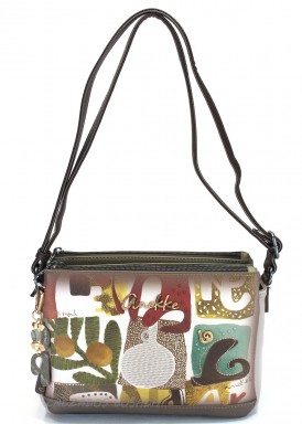 Bandolera mediana tres compartimentos. ANEKKE.