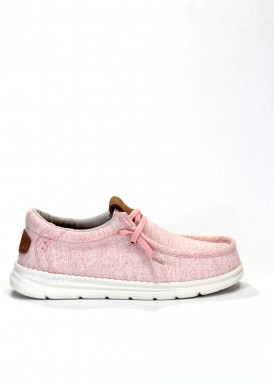 Zapato wallabi loneta rosa. KOALA BAY