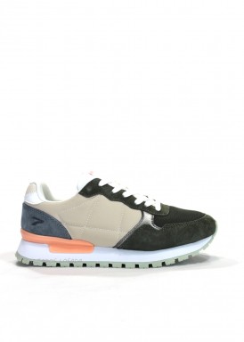 Zapatilla deportiva estilo casual kaki. Relax4you.