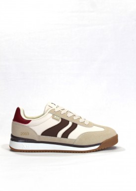 Zapatilla deportiva retro, Beis. XTI.