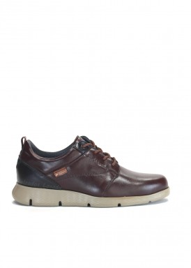 Zapato blucher, piso extra-ligero.Marrón. CLAYAN.