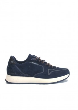 Zapatilla deportiva estilo casual de nobuck. Azul marino. KANGAROOS.