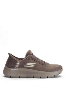 SKECHER mujer con Slip-in, go walk. Marrón taupe.