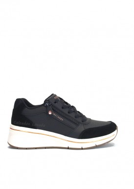 SKECHER mujer Billion flex- Luxe up. Negro.