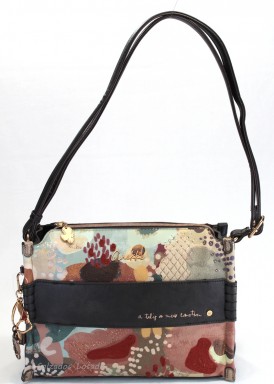 Bandolera grande multicolor. Col. blossom.