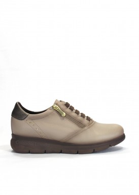 Zapato sport especial confort. Taupe. Kaola.