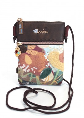 Mini bolso bandolera portamóvil colección Blossom. Anekke