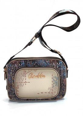 Bolso bandolera de tres compartimentos. Mediana.