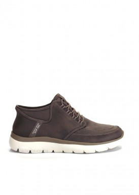Botín deportivo hombre slip-in siegul. Castaño. SKECHER