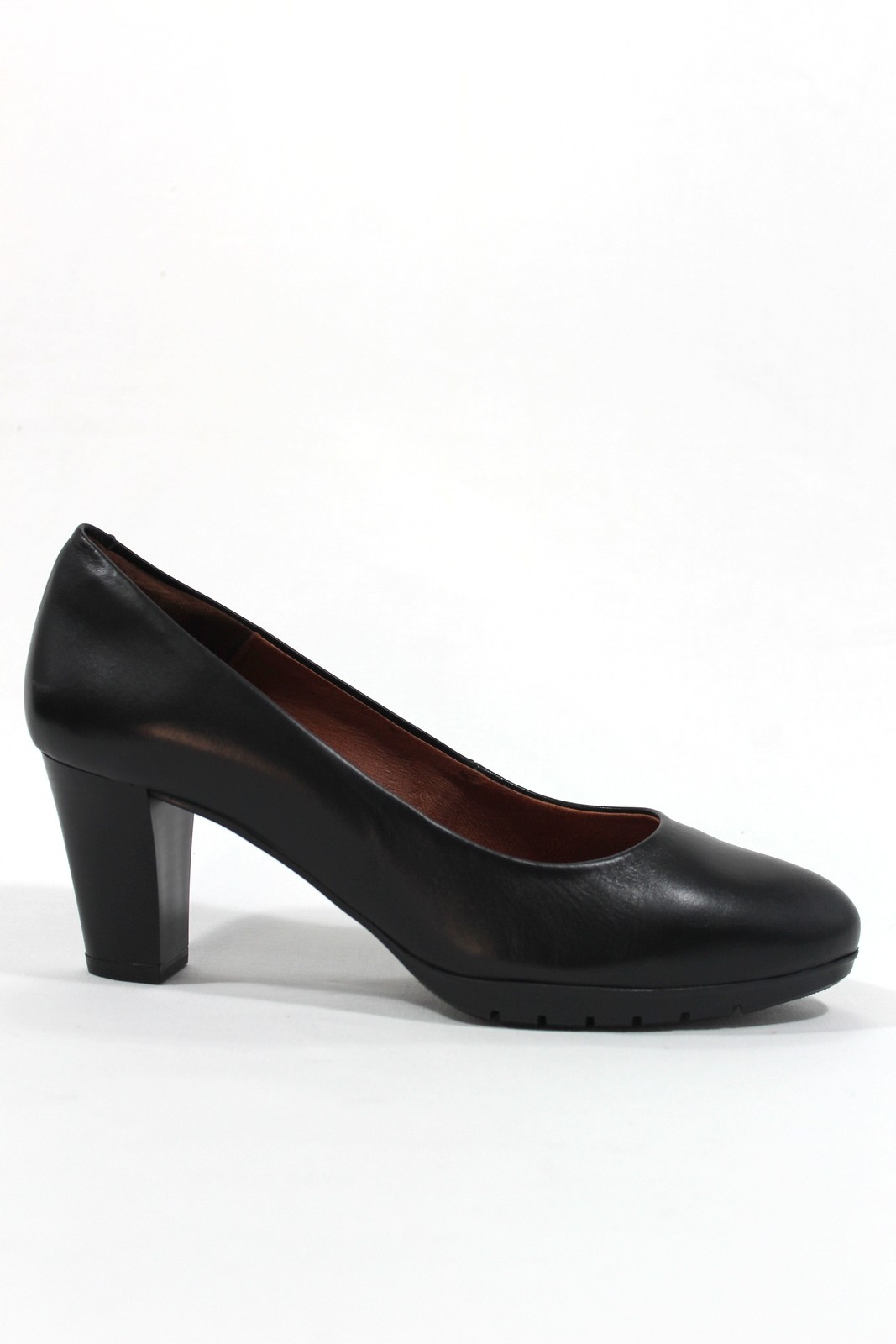 DESIREÉ - Zapato salón piel confortable, ancho 5 cm. Negro.Desireé| Calzados Losada