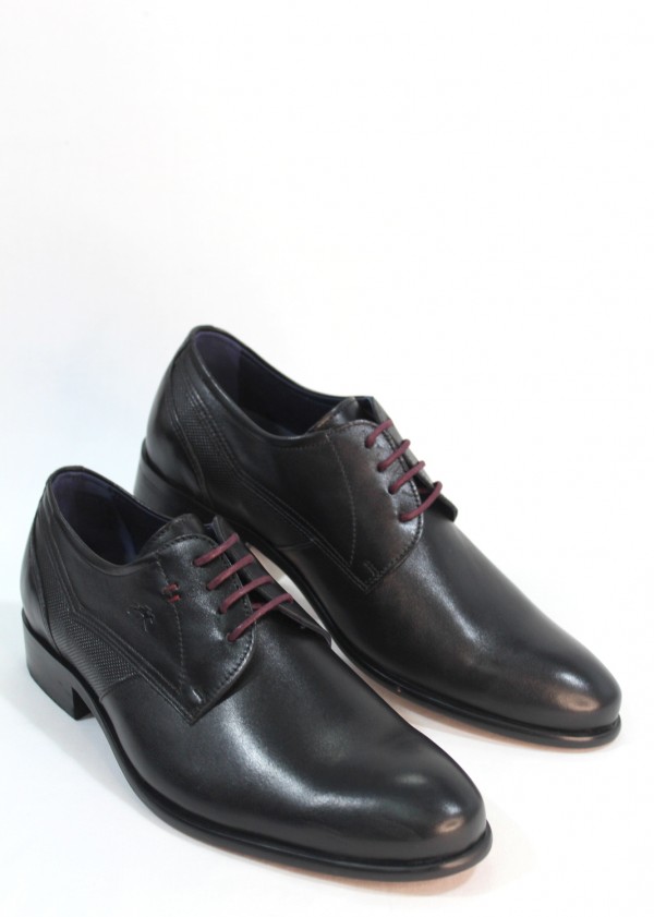 FLUCHOS Zapato de hombre para vestir de cordón, Color Negro. FLUCHOS| Calzados Losada