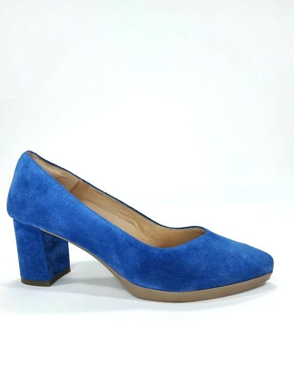 DESIREÉ - Zapato azul eléctrico, tacón forrado 5 cm Desireé| Calzados