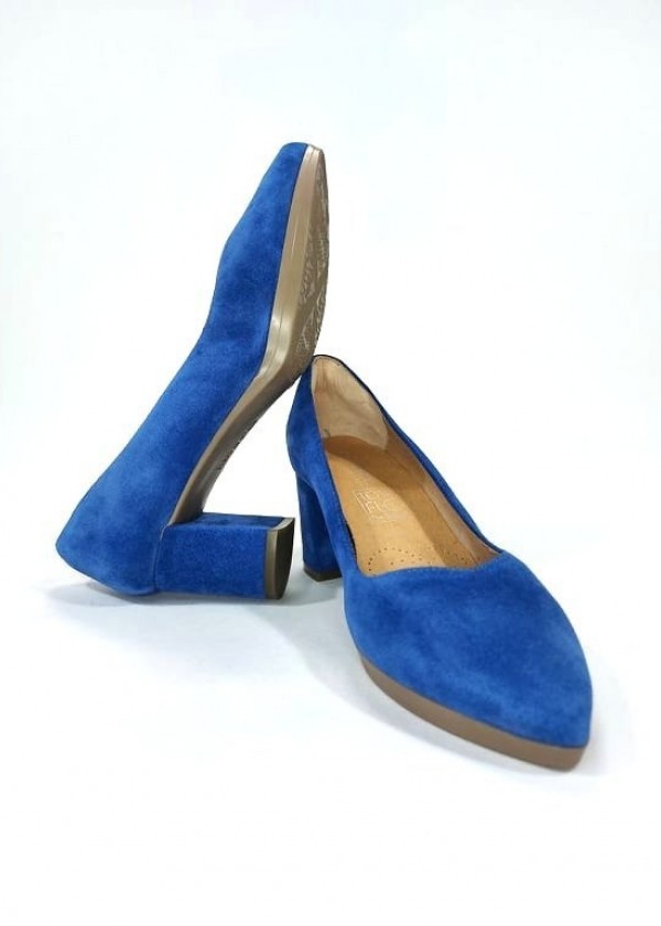 DESIREÉ - Zapato azul eléctrico, tacón forrado 5 cm Desireé| Calzados