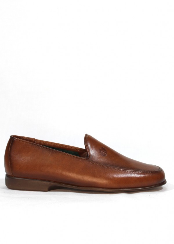 Encommium Obediente Monetario TOLINO - Zapato mocasín hombre de piel suave y piso flexible. Color cuero.  TOLINO| Calzados Losada