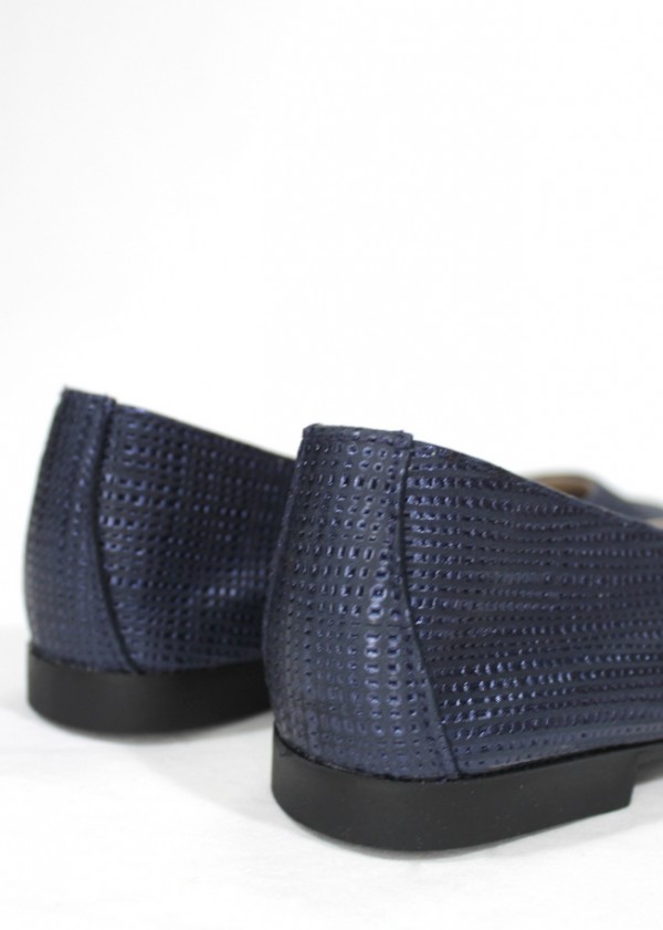 pelota solar imperdonable CARLA ROSETTI - Zapato mujer de piel estilo francesita. Piso plano. Color  azul marino. CARLA ROSETTI| Calzados Losada