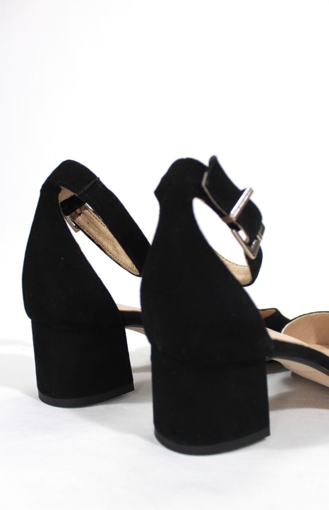 aire Explicación Por ROLDÁN - Zapato de ante mujer, puntera y talón cerrados. Negro. Tacón 4 cm.  ROLDÁN| Calzados Losada