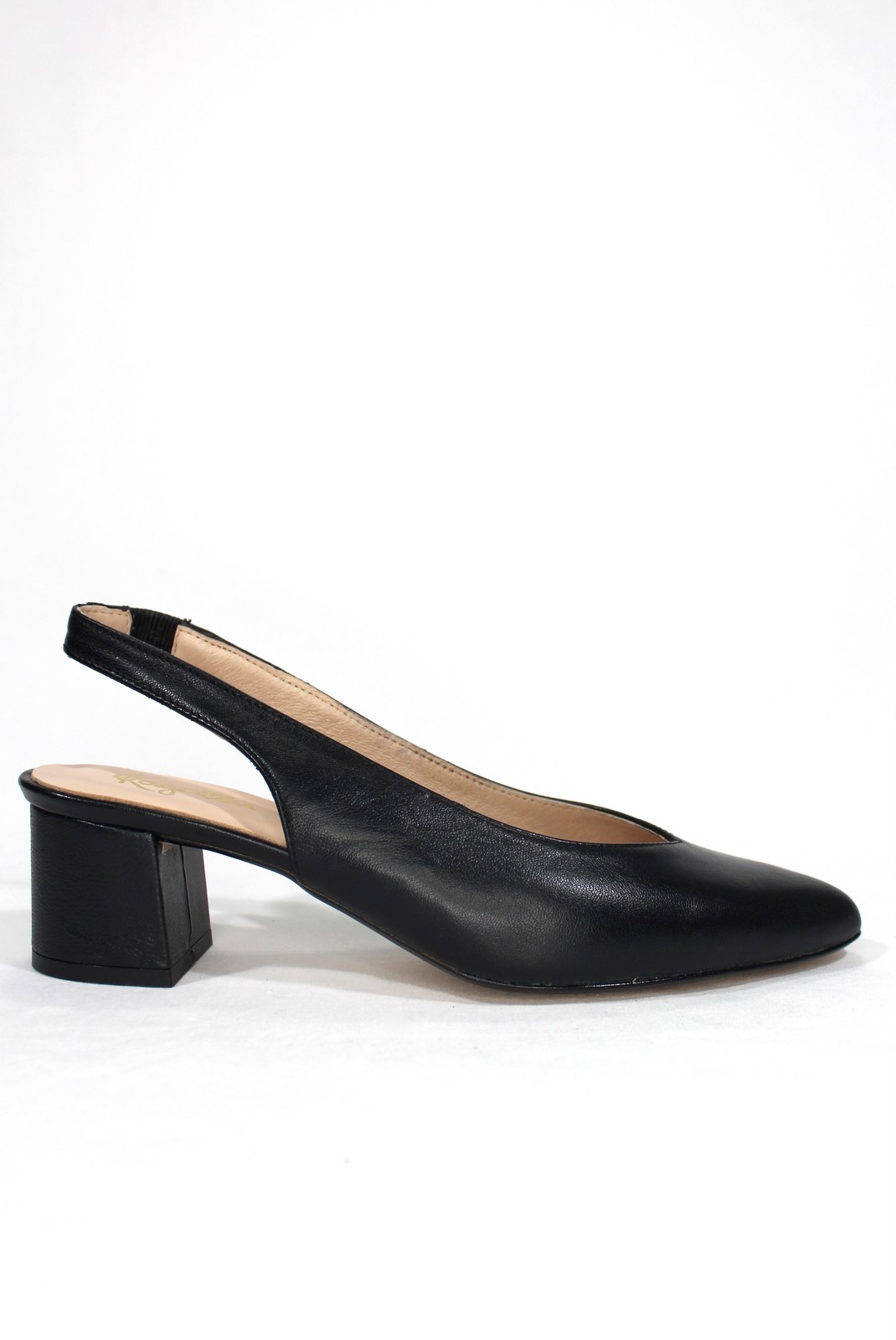 ROLDÁN - Zapato salón de piel . Color negro. Tacón 4 cm. Calzados Losada