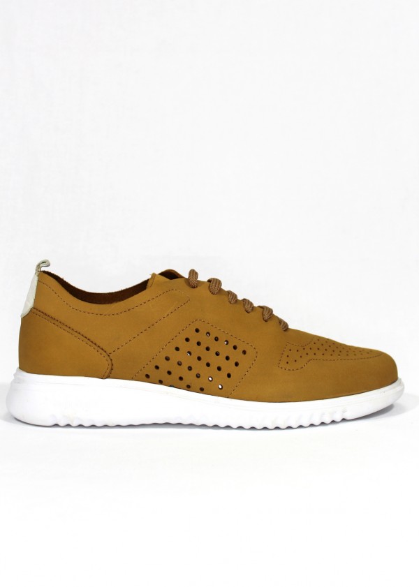 EXPLORER TEAM Zapato deportivo hombre de nobuck color mostaza