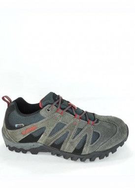 Deportivo treking hombre con MEMBRANA IMPERMEABLE, color gris, de HI-TEC
