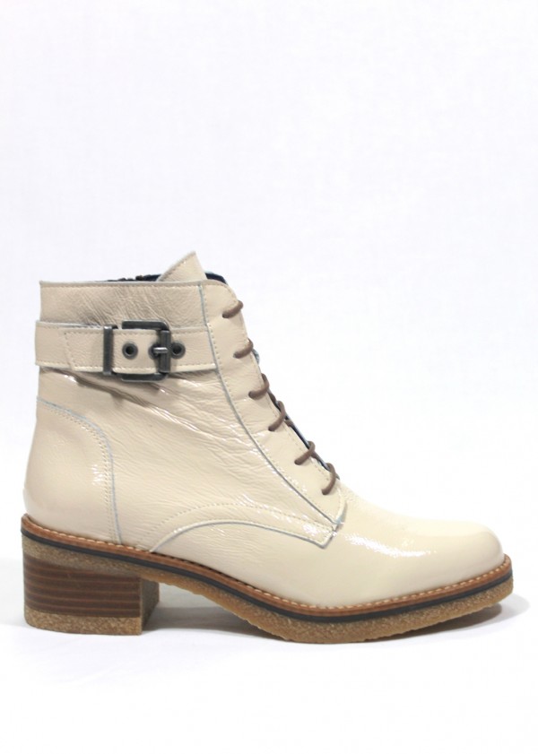 DORKING BY FLUCHOS - DORKING DE FLUCHOS. Botín especial confort, color  crema. Tacón 4 cm.| Calzados Losada