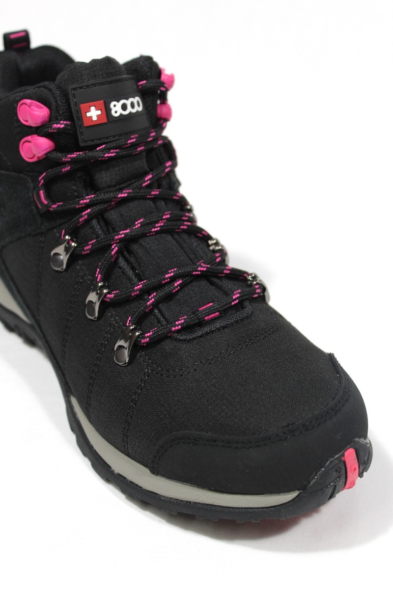 HI-TEC - Botín trekking mujer negro y fucsia. Hi-tec| Calzados Losada