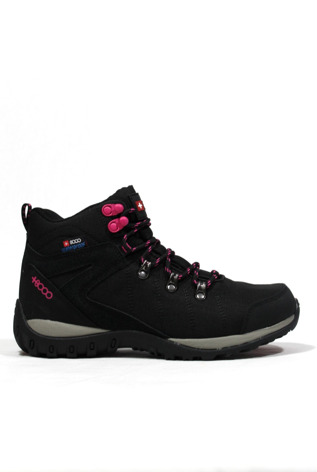 HI-TEC - Botín trekking mujer negro y fucsia. Hi-tec| Calzados Losada