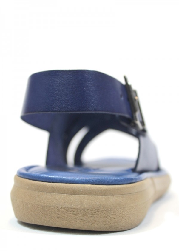 VIVANT Sandalia de piel para hombre tiras Color Azul