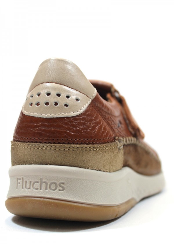 FLUCHOS Sandalia cerrada hombre especial confort. Color cuero